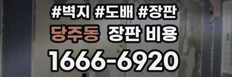 당주동 장판 비용
