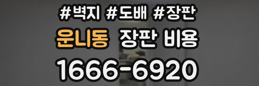 운니동 장판 비용