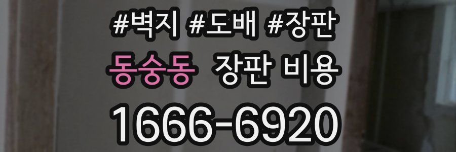 동숭동 장판 비용