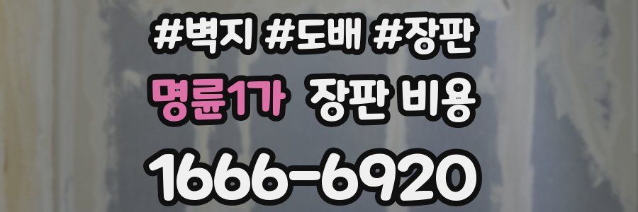 명륜1가 장판 비용