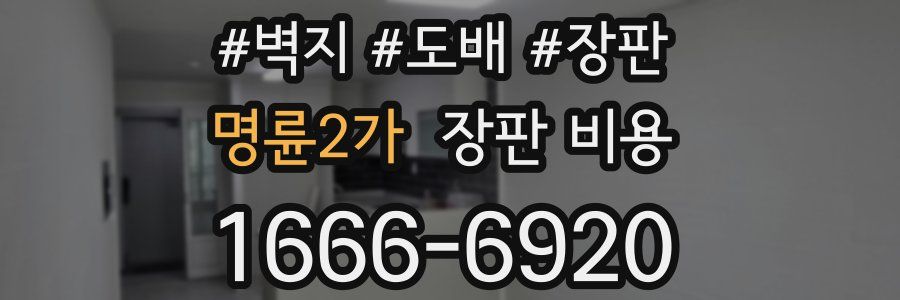 명륜2가 장판 비용
