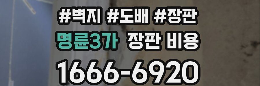 명륜3가 장판 비용