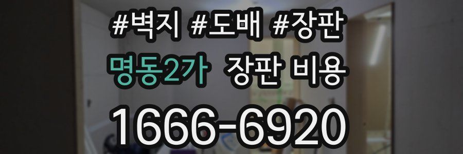 명동2가 장판 비용