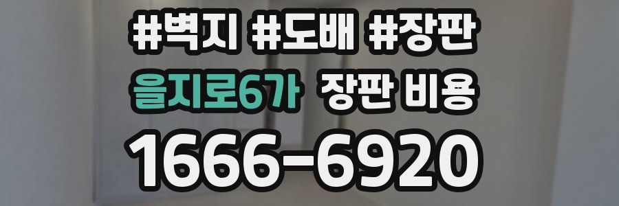 을지로6가 장판 비용