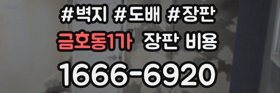 금호동1가 장판 비용