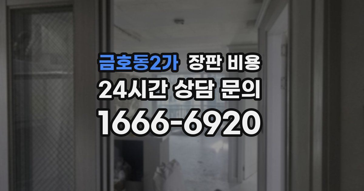 금호동2가 장판 비용