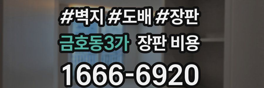 금호동3가 장판 비용