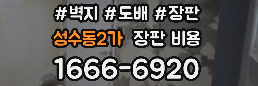 성수동2가 장판 비용