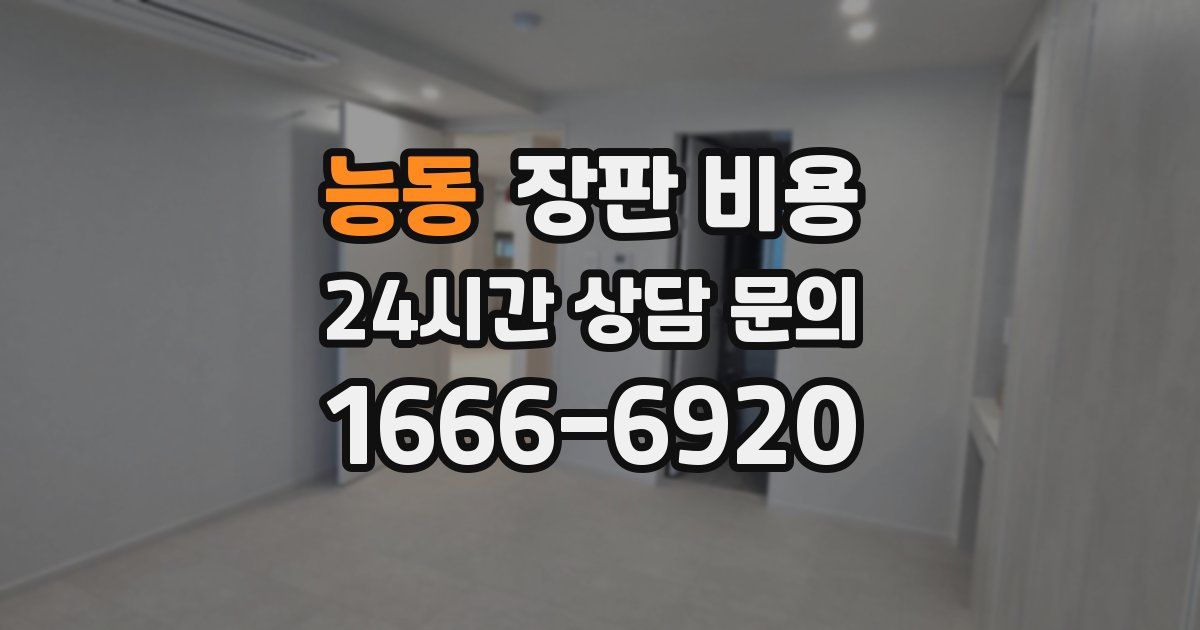 능동 장판 비용