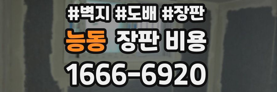 능동 장판 비용
