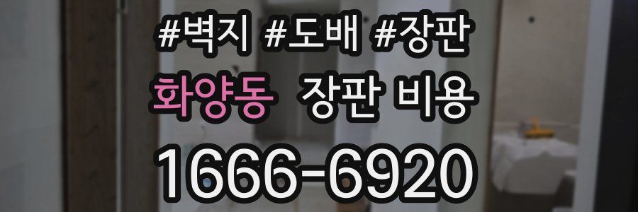 화양동 장판 비용