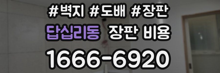 답십리동 장판 비용