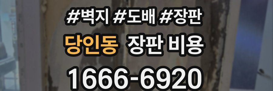 당인동 장판 비용