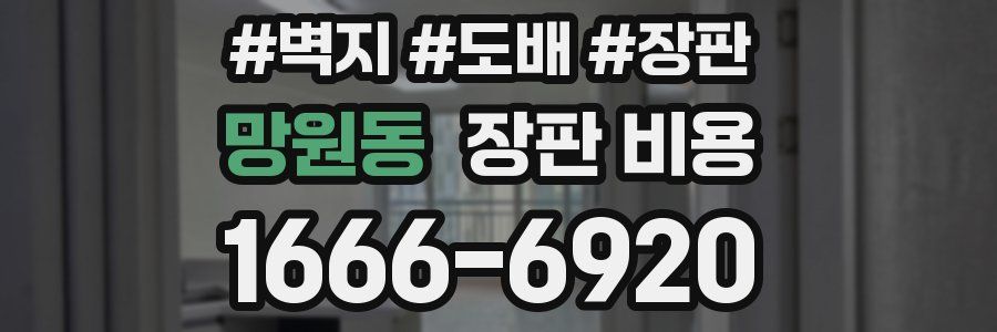 망원동 장판 비용