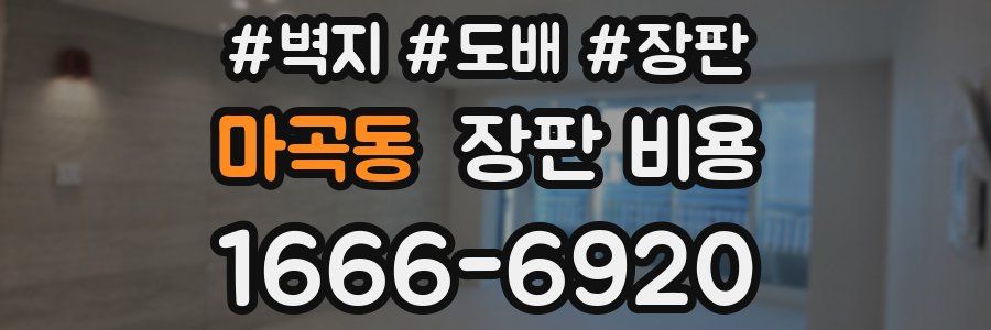 마곡동 장판 비용
