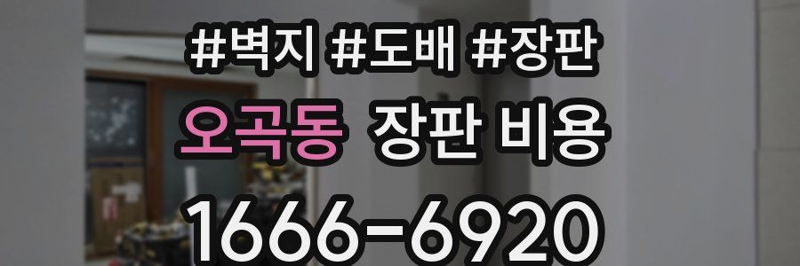 오곡동 장판 비용