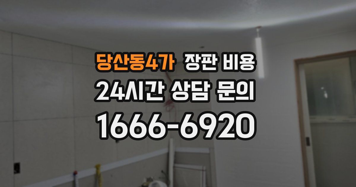 당산동4가 장판 비용
