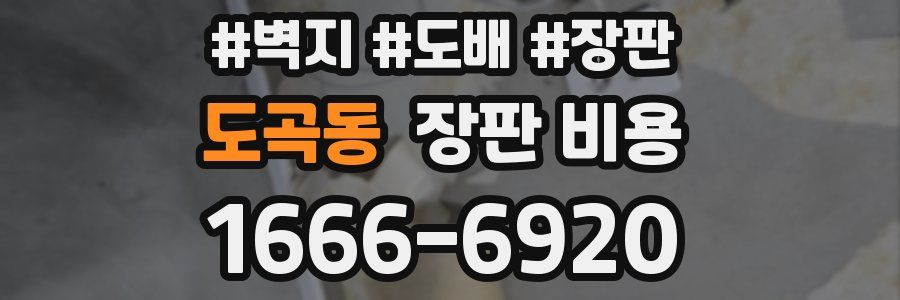 도곡동 장판 비용