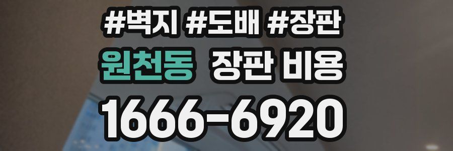 원천동 장판 비용
