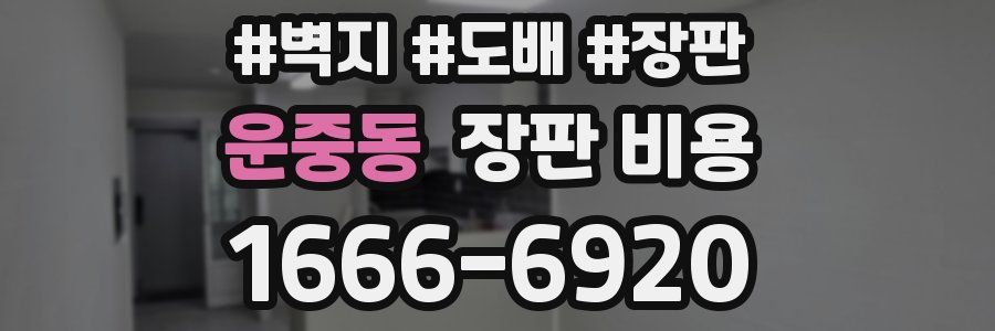 운중동 장판 비용