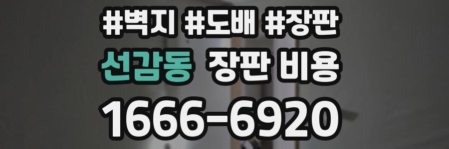 선감동 장판 비용