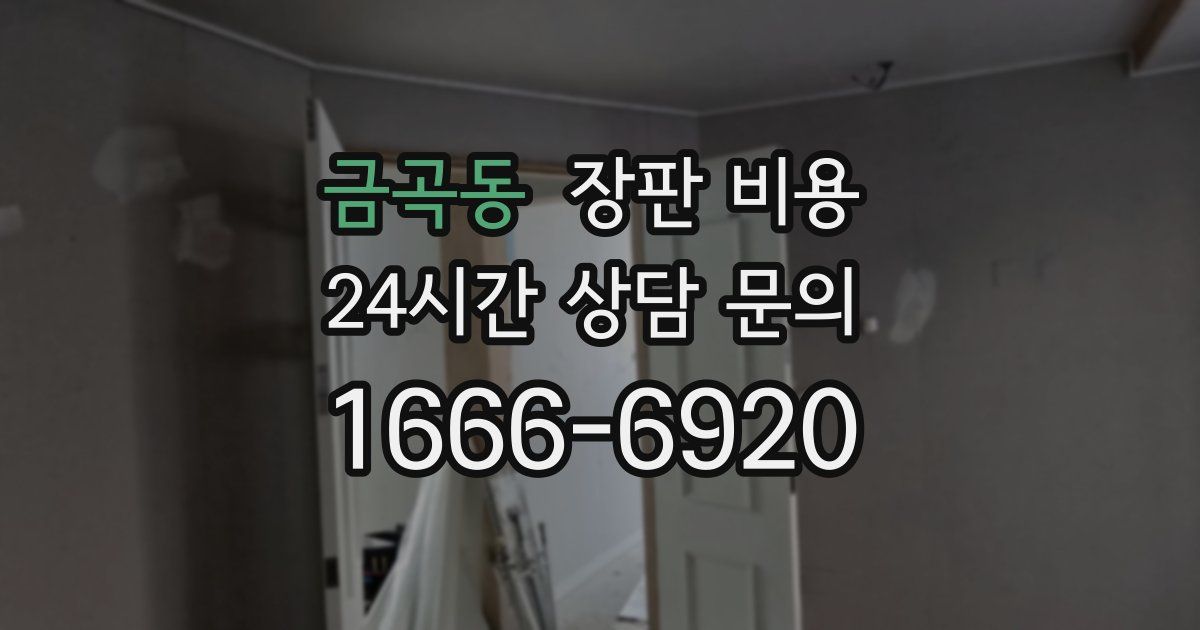 금곡동 장판 비용