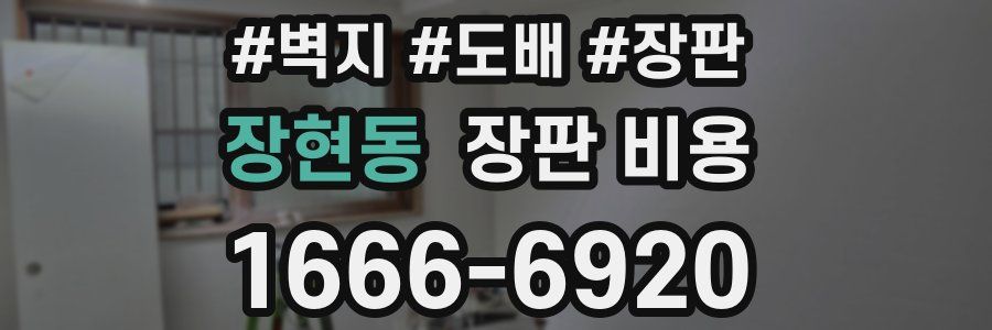 장현동 장판 비용