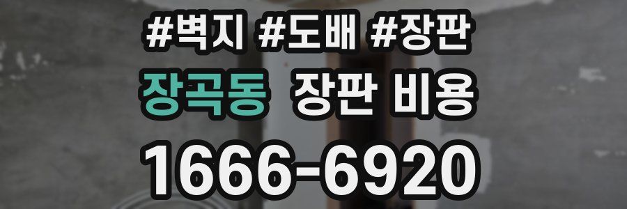장곡동 장판 비용
