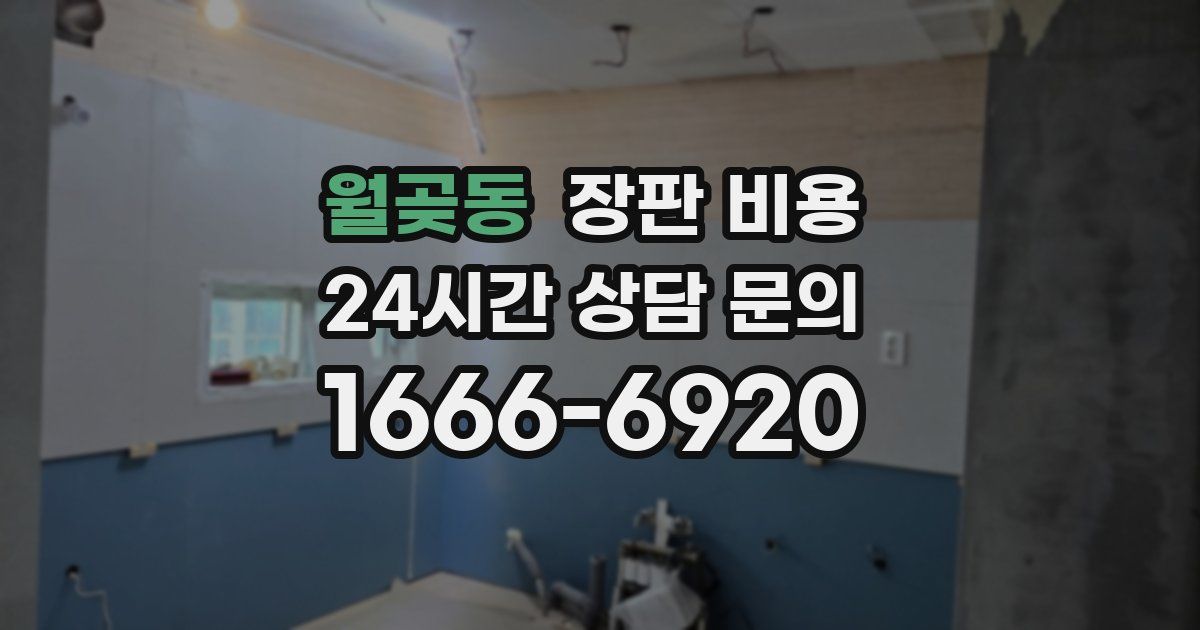 월곶동 장판 비용