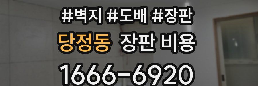 당정동 장판 비용