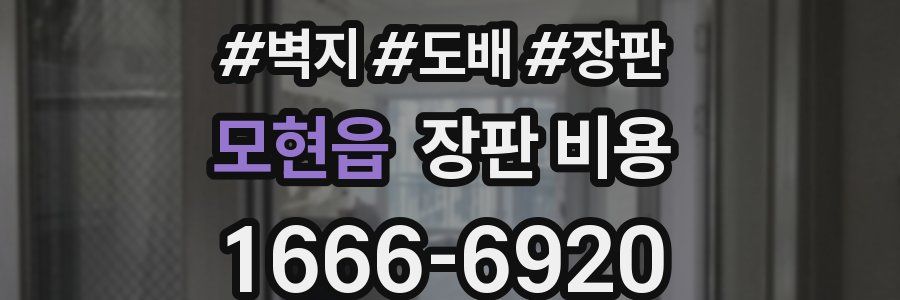 모현읍 장판 비용
