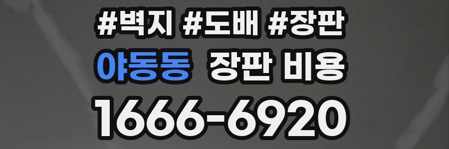 야동동 장판 비용