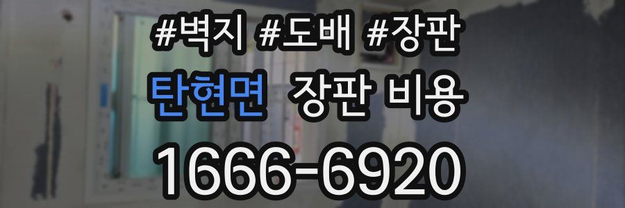 탄현면 장판 비용