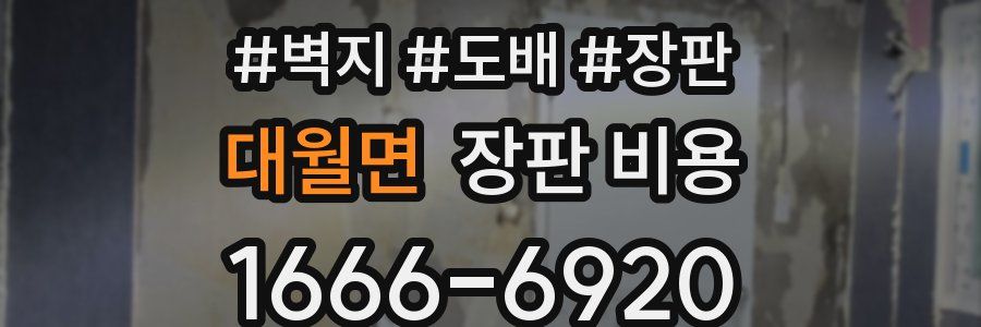 대월면 장판 비용