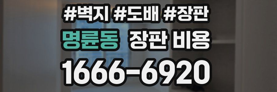 명륜동 장판 비용