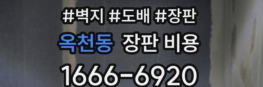 옥천동 장판 비용