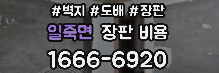 일죽면 장판 비용