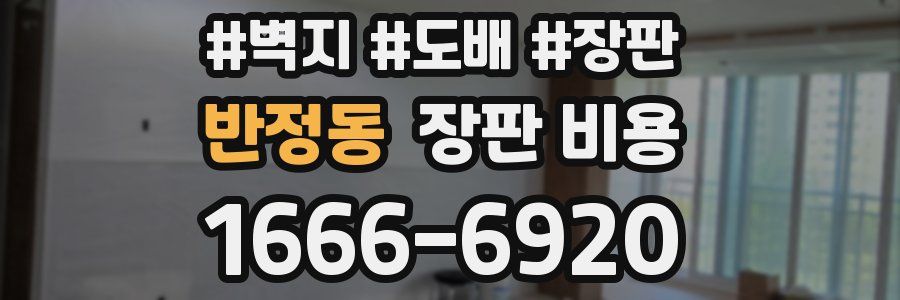 반정동 장판 비용
