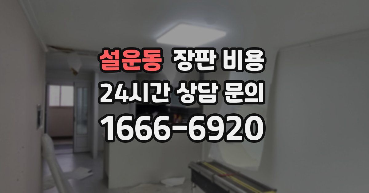 설운동 장판 비용
