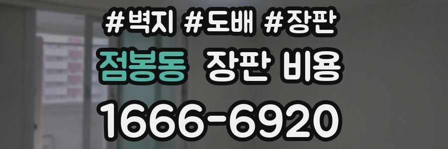 점봉동 장판 비용