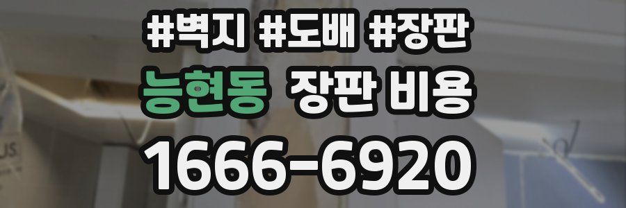 능현동 장판 비용