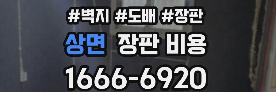 상면 장판 비용
