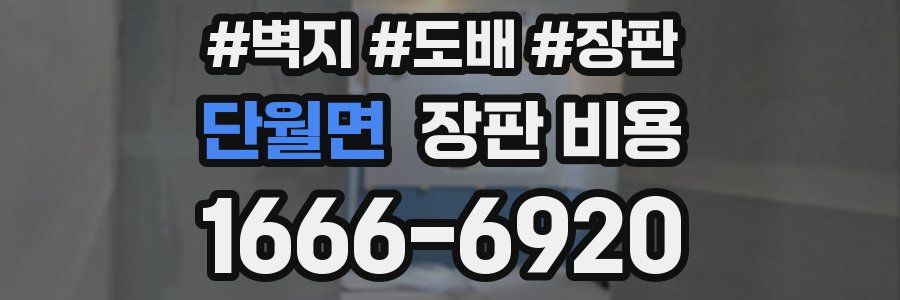 단월면 장판 비용