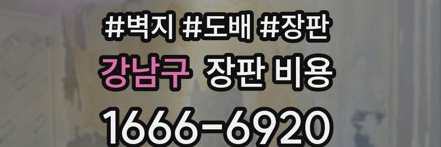 강남구 장판 비용