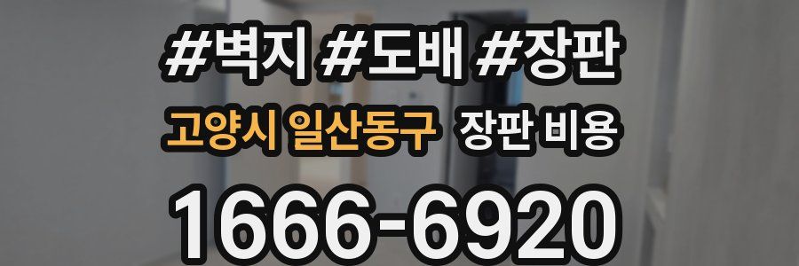 고양시 일산동구 장판 비용