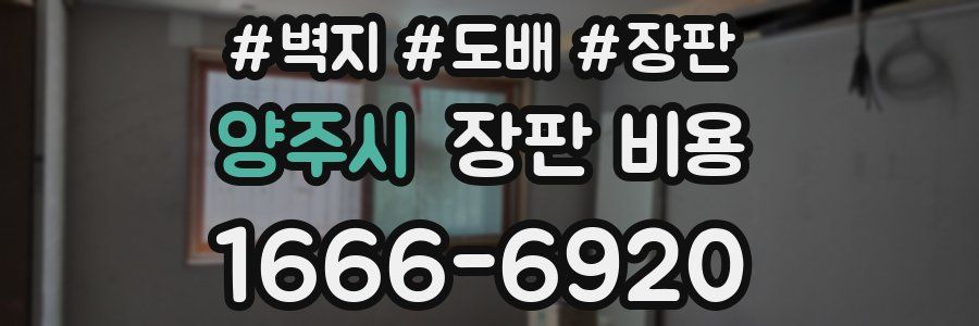 양주시 장판 비용