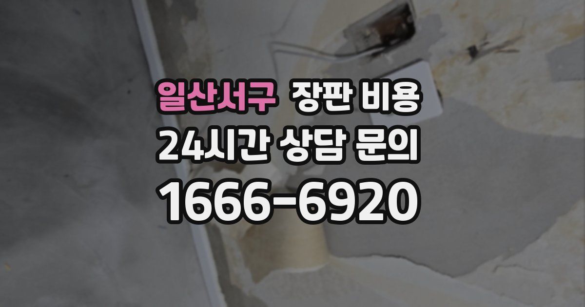 일산서구 장판 비용