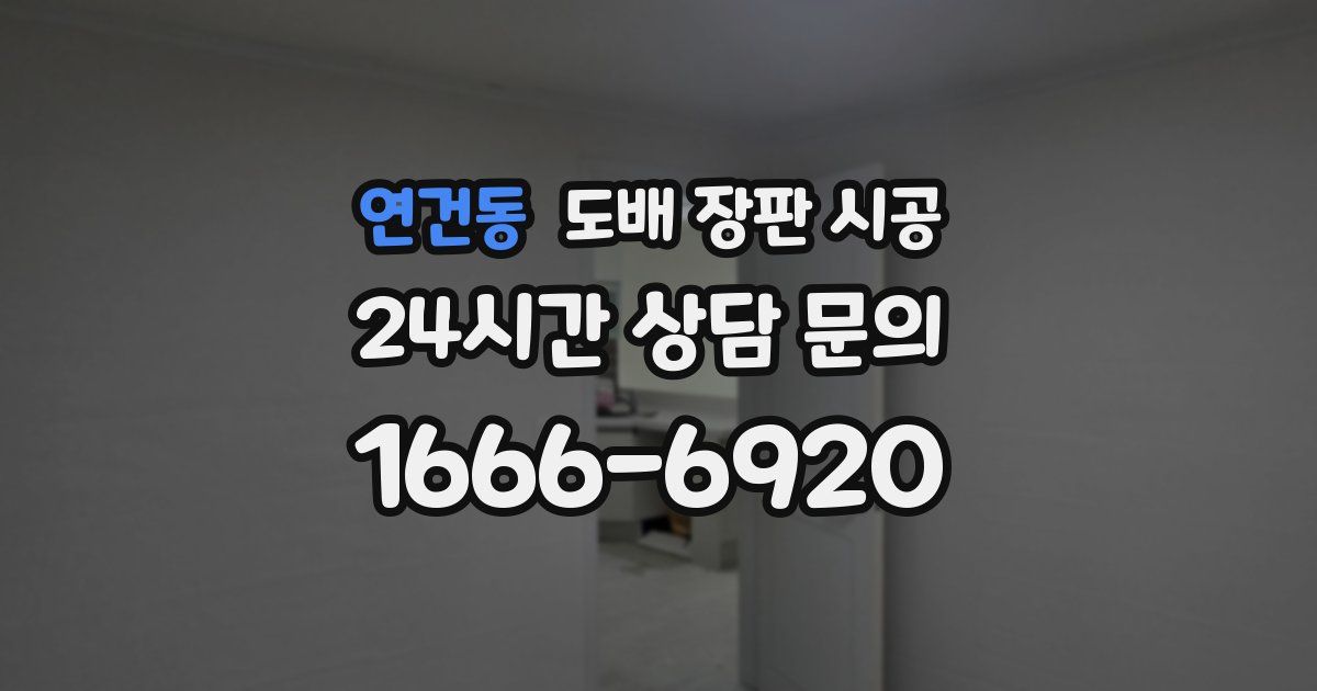 연건동 도배 장판 시공