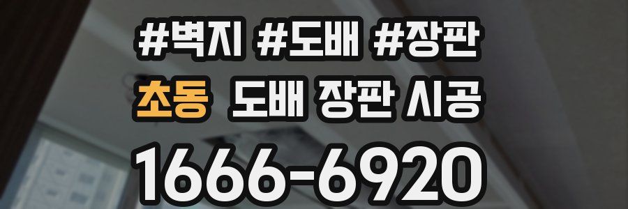 초동 도배 장판 시공