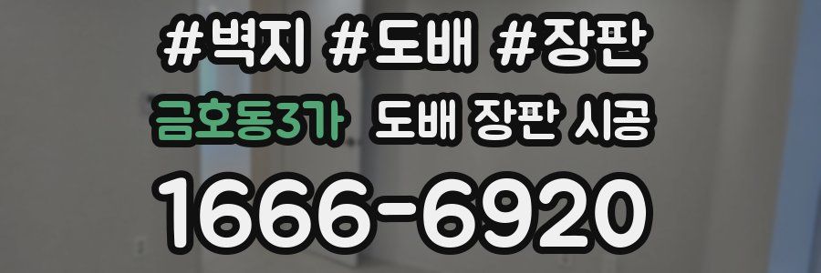금호동3가 도배 장판 시공